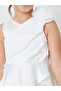 Girls Textured Frill Peplum Dress - 3