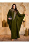 Plus Size Sequin Yoke High Neck Maxi Kaftan - 6