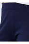 Girls Pack of 2 -Navy Blue Cotton Blend Leggings - 4