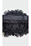 Cream Non-Slip Silicone Combed Cotton Ruffled Voluminous Bonnet - 3