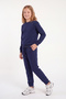 Girl's 2-Piece Plain Crew Neck Double Pocket Tracksuit Set - 2