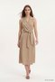 Shirt Collar Zero Sleeve Dress 8668A Mink
