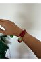 Awesome Bone Bracelet in Burgundy and Gold Colors, Elastic, Suitable for Any Wrist.