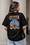 Women's Oversize T-Shirt Libra Printed Black – Crew Neck, Comfortable Fit, 100% Cotton - 5