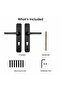 Matte Black Door Handle Set with Long Backplate, Modern Interior Door Lever with Lock Hole, Heavy-Duty Hardware Pack for Bedroom, Bathroom, and Office (Front & Back Pair) - 2