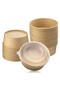 Kraft Cardboard Lid Salad, Bowl, Pasta, Waffle Bowl 750 Cc 10 Pieces - 3