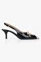 Women's Odetta Black Leather Lace-Up Stiletto - 2
