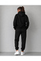 Hooded Tracksuit 2-Piece Combination Winter Sharped Finger Printed Women's / Unisex Model - 2