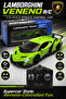 Lamborghini Veneno 1:14 Scale Remote Control Car – Lime Green R/C Supercar with Working Lights, Full Function Forward/Reverse & Left/Right Steering, Remote Controller, 6+ Years