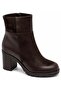 Vandolina Genuine Leather Orthopedic Heeled Women's Boots Brown - 3