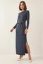 Women's Modal Indigo Dress with Tie Detail - 6