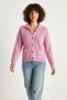 Women's Thessaloniki Knitted Pocketed Knitwear Powder Cardigan - 3