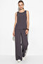 Women's V-Neck Strap Blouse with Palazzo Pants Gray Bottom-Top Set - 6