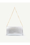 Silver Shk350 Chain Strap, Magnetic, 3 Compartments, Women's Evening Dress and Clutch, Hand and Shoulder Bag - 5