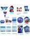 Spideman Birthday Party Supplies, 178 Pcs Spideman Party Decorations & Tableware Sets - Spideman cake Toppers Balloons Backdrops Cups etc. Spideman Themed Birthday Party Decorations for Kids - 2