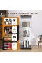 Beauty4U Black Glass Display Cabinet, 3-Shelf Curio Cabinet | Floor-Standing Showcase for Collectibles, Books, Decor, and Light Household Display; Includes Anti-Tip Hardware - 3