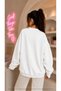 Women's Heart Pink Ribbon Printed Round Neck Long Sleeve Sweatshirt - 2