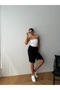 Women's 100% Linen High Waist Elastic Shorts with Pockets – Comfortable Fit Summer Natural Linen Shorts - 3