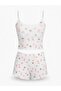Pointel Heart Pattern Strap Shorts Set - 4