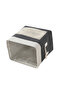 Laundry Basket Square 40x30cm 2 Tone Rope Plain Dark Grey - 5