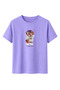 Women's Lilac Lovely Teddy Bear Printed T-Shirt 100% Cotton Comfortable Fit - 2