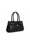 Front Belted Shoulder Strap Bag Black Arm176 - 3