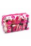 Transparent Makeup Bag with Lip Pattern Cosmetic and Organizer Bag - 2