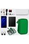 3-Layer Double Zipper Digital Accessory and Cable Organizer Portable Clutch Bag - 3