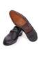 Black Color Laceless Genuine Leather Leather Sole Men's Shoes - 3