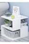 40×40×53CM Nightstands, Side End Table with Drawers, Bedside Table with Storage, Small Dresser, Bedside Furniture, Night Stand, End Table with Fabric Bins for Bedroom, Closet, Entryway