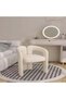 Modern Minimalist Design Single Sofa - Comfy and Fluffy Vanity Chair, Elegant Furry Makeup Desk Chair for Bedroom, Living Room, or Dressing Room 61x56x78 cm. - 2