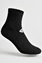 3-Piece Combed Cotton Men's Socks Half-Toe Cotton Casual Sports Socks White Black Gray - 3