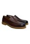 Brown Laceless Genuine Leather Men's Shoes