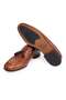 Tan Color Laceless Genuine Leather Leather Sole Men's Shoes - 3