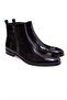 Black Color Laceless Genuine Leather Men's Boots