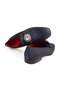 Dark Blue Color Laceless Genuine Leather Men's Shoes - 2