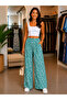 Moda Başak Premium Patterned Woven Fabric Palazzo Trousers – Wide Leg Stylish Comfortable Cut