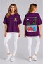 Unisex Oversize Tennis Printed T-Shirt 100% Cotton Tennis Themed Comfortable Fit Short Sleeve T-Shirt