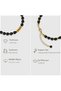 Touchs Collection 100% Natural Black Onyx Bracelet (Gold Color) - Stone of Stability - 6