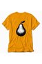 Unisex Linol Print Pear Design T-Shirt - Yellow - 6
