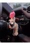 Car Interior Steering Wheel and Signal Lever Plush Ornament - Dog Car Accessory - 3