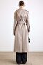 Detachable Scarf Water-Repellent Trench Coat Taş 6887 - 7