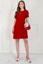 Red short sleeve basic mini dress