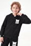 Boys' Printed Zippered Hooded Double Pocket Tracksuit Set - 4