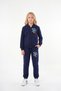 2-Piece Girls' Printed Zippered Hooded Double Pocket Tracksuit Set - 3