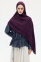 Naia Jacquard Shawl Stripe Pattern - Purple - 2