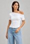 Asymmetrical Collar Draped Blouse - 2