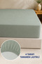 Cotton Elastic Fitted Sheet 160X200 cm Double Size Flat with Full Elastic on 4 Sides - 4