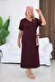 Plus Size Modal Fabric Dress with Lace Detail - 5