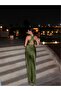 Double-Breasted Collar Satin Dress E.H Collection - 5